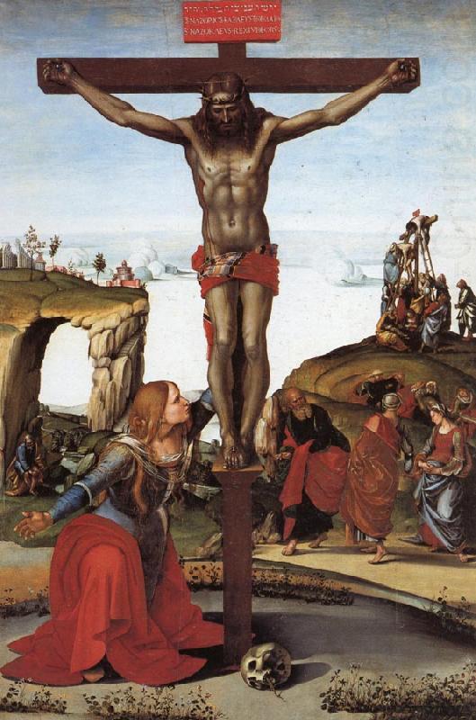 The Crucifixion with St.Mary Magdalen, Luca Signorelli